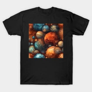 Planets Pattern T-Shirt